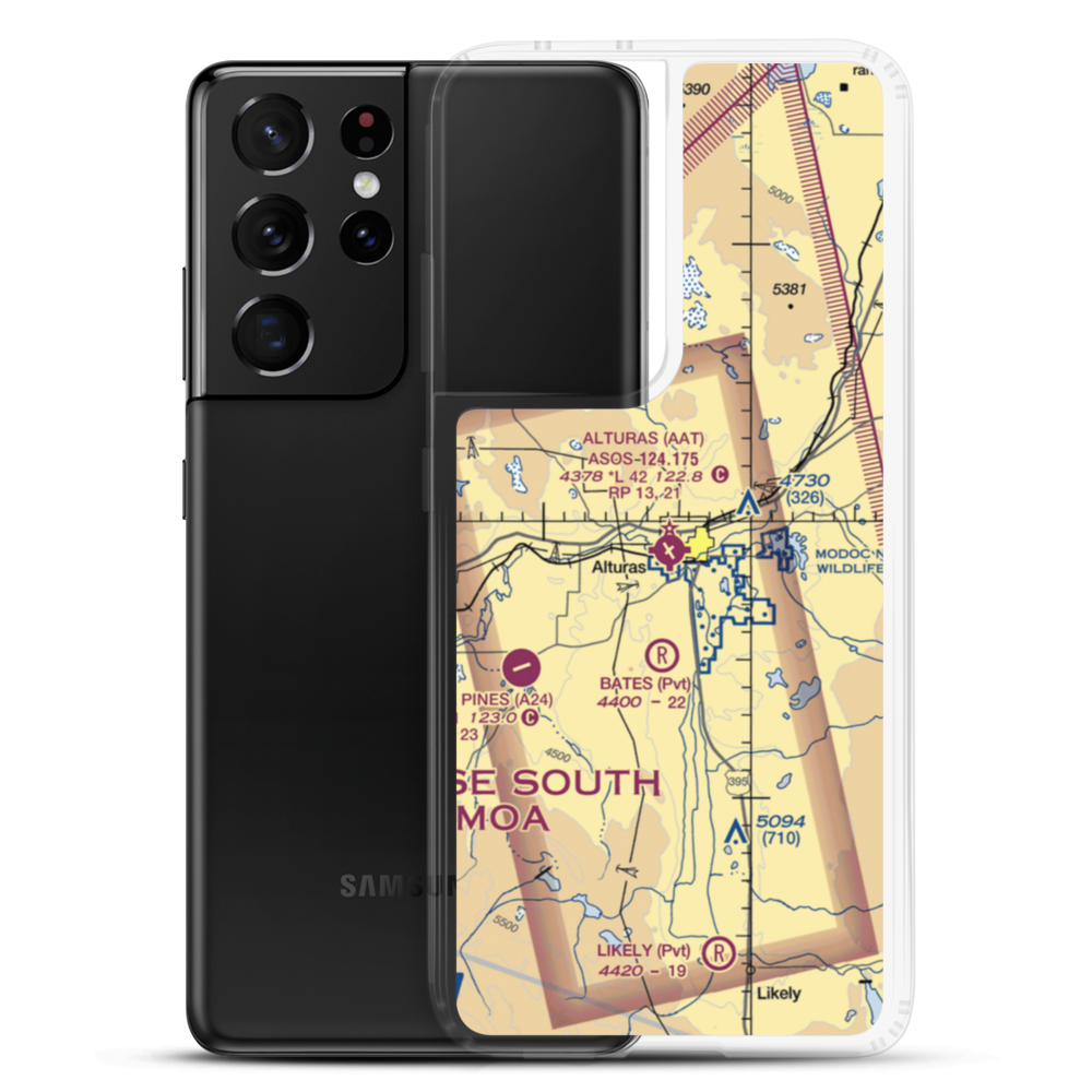 Alturas Municipal Airport (AAT) VFR Sectional Samsung Case Samsung Galaxy S21 Ultra model shown