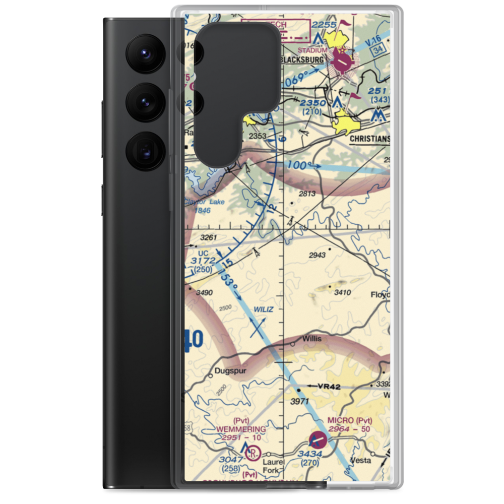 Alum Ridge STOLport (09VA) VFR Sectional Samsung Case Samsung Galaxy S22 Ultra model shown