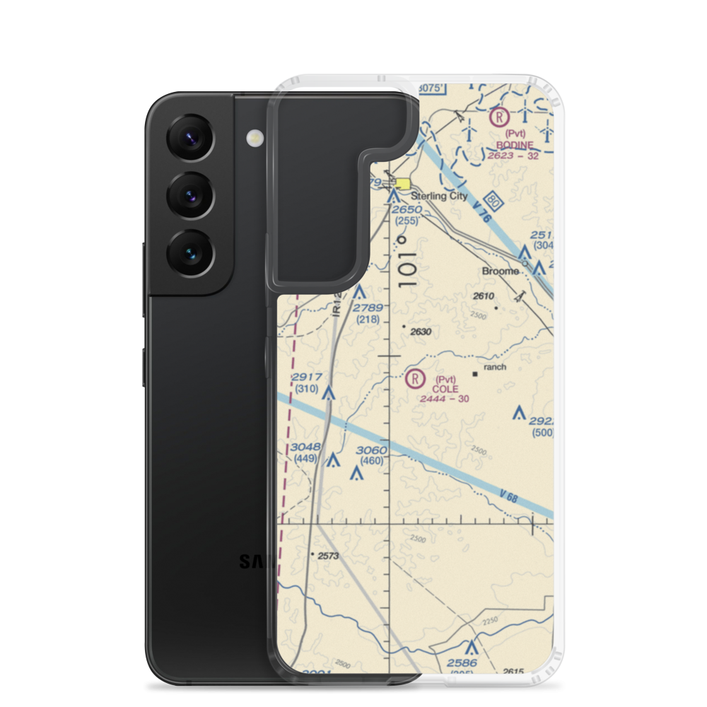 Alvie Cole Ranch Airport (64F) VFR Sectional Samsung Case Samsung Galaxy S22 model shown