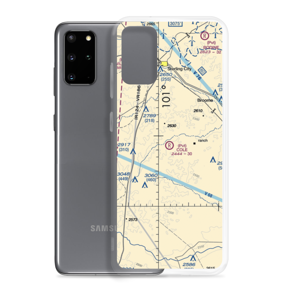 Alvie Cole Ranch Airport (TS95) VFR Sectional Samsung Case Samsung Galaxy S20 Plus model shown