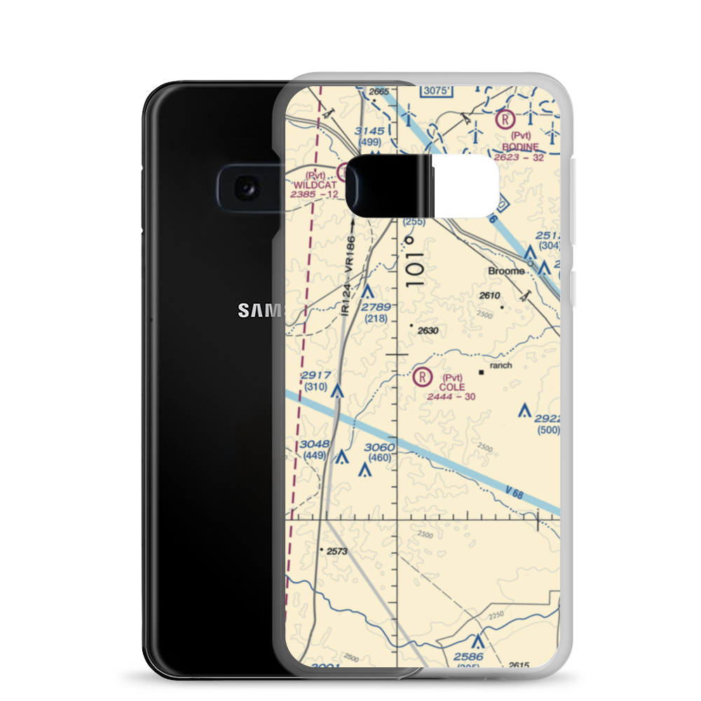 Alvie Cole Ranch Airport (TS95) VFR Sectional Samsung Case Samsung Galaxy S10e model shown