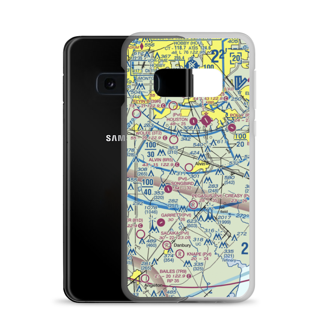 Alvin Airpark (6R5) VFR Sectional Samsung Case Samsung Galaxy S10e model shown