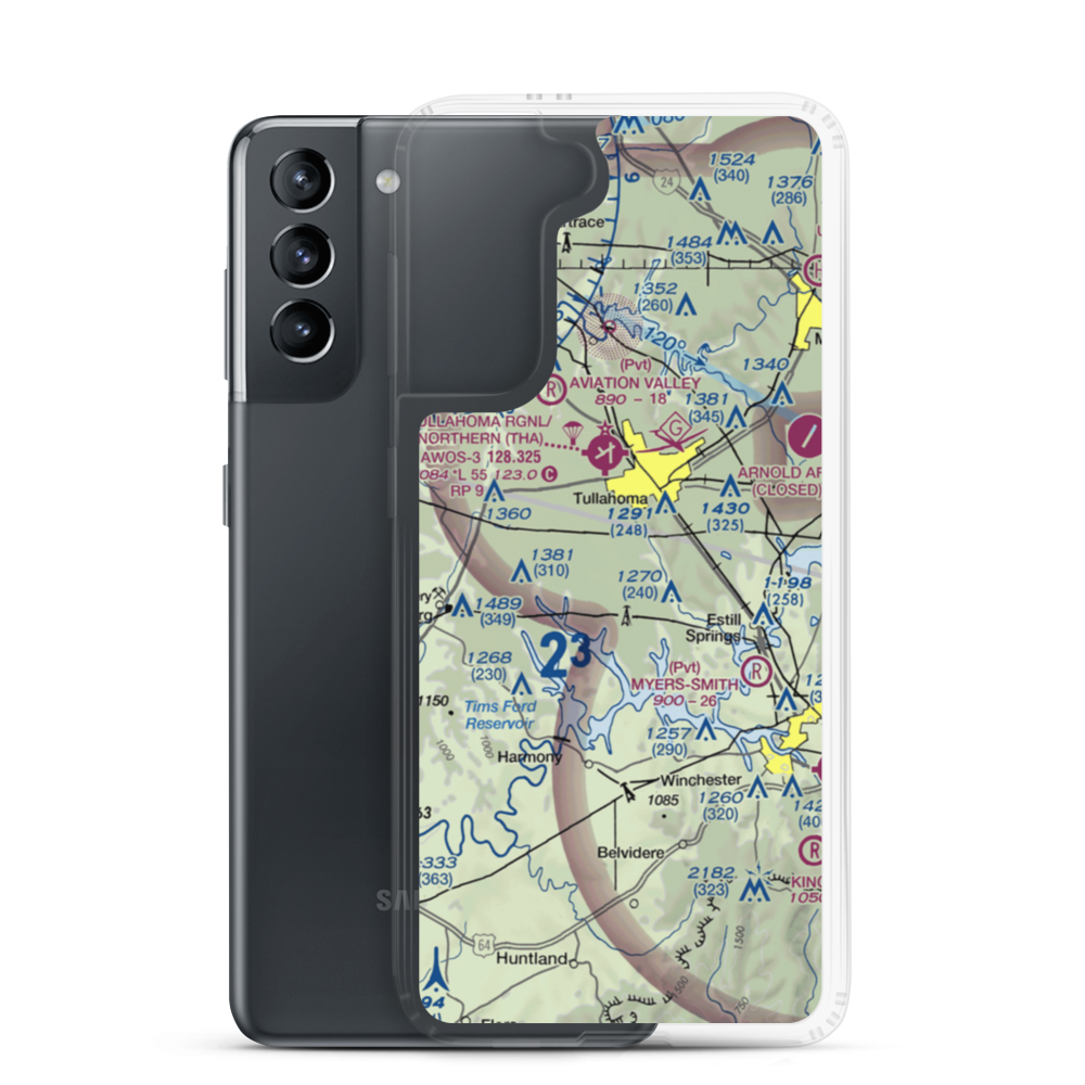 Amacher Strip (TN39) VFR Sectional Samsung Case Samsung Galaxy S21 model shown