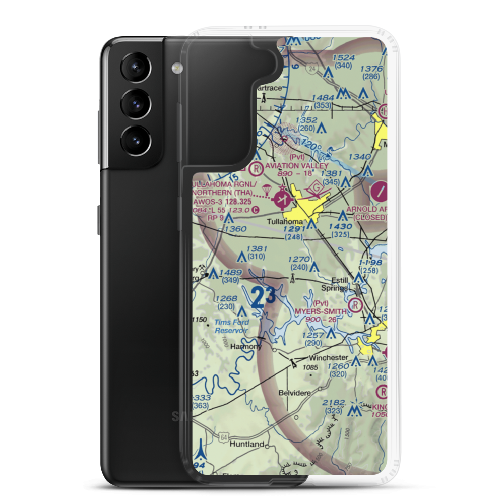 Amacher Strip (TN39) VFR Sectional Samsung Case Samsung Galaxy S21 Plus model shown