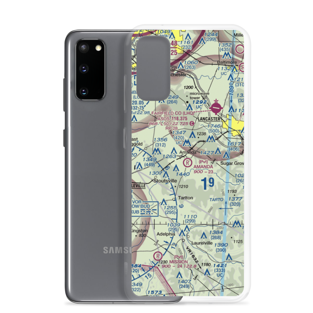 Amanda Airport (OH61) VFR Sectional Samsung Case Samsung Galaxy S20 model shown