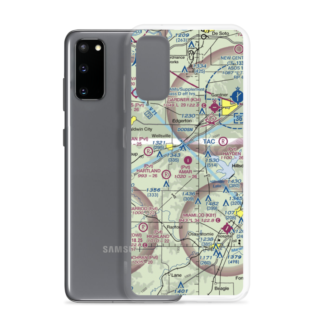 Amar Farms Airport (4KS1) VFR Sectional Samsung Case Samsung Galaxy S20 model shown