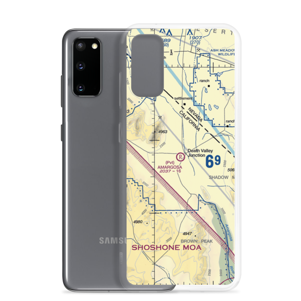 Amargosa Airport (70CL) VFR Sectional Samsung Case Samsung Galaxy S20 model shown