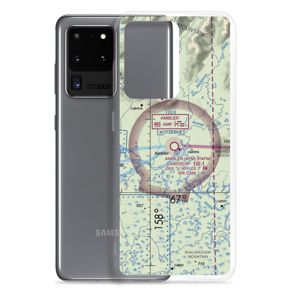 Ambler Airport (AFM) VFR Sectional Samsung Case Samsung Galaxy S20 Ultra model shown