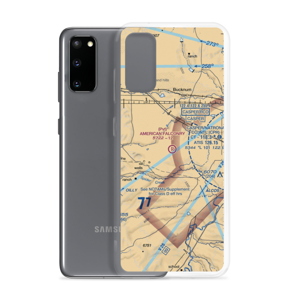 American Falconry Airport (45WY) VFR Sectional Samsung Case Samsung Galaxy S20 model shown
