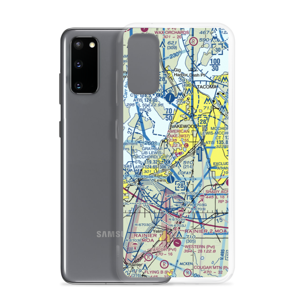 American Lake Seaplane Base (W37) VFR Sectional Samsung Case Samsung Galaxy S20 model shown