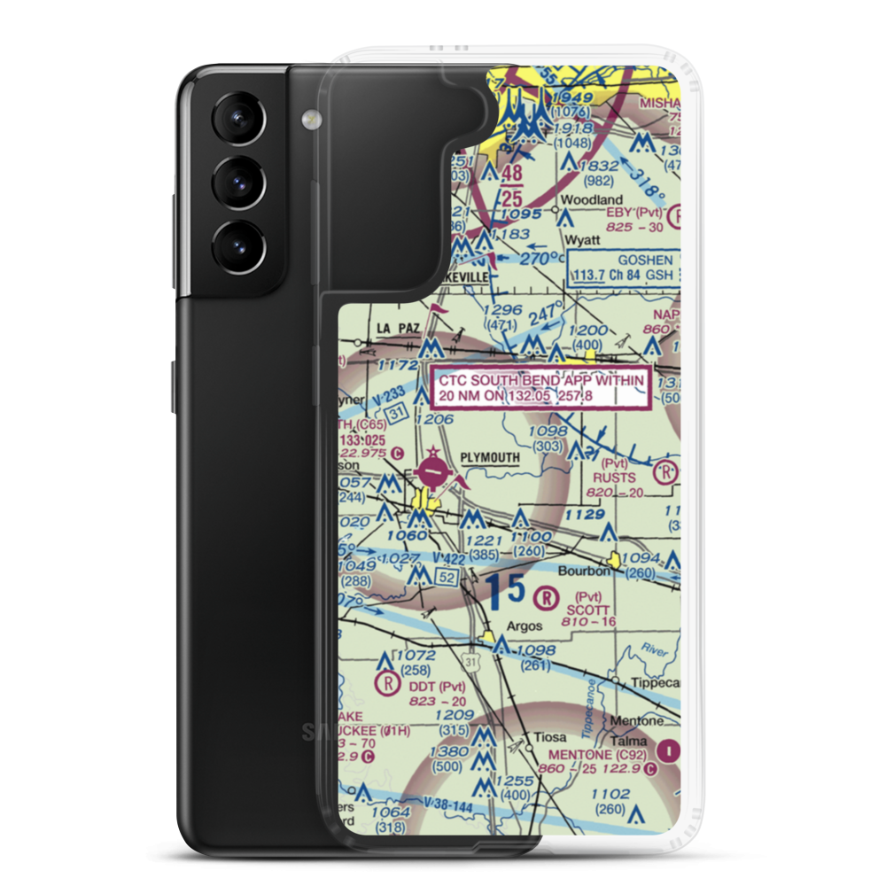 Ames Field (46IN) VFR Sectional Samsung Case Samsung Galaxy S21 Plus model shown