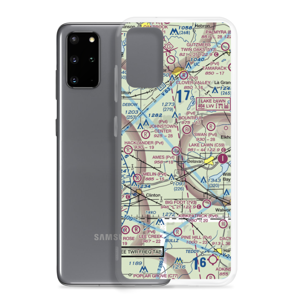 Ames Private Airport (05WI) VFR Sectional Samsung Case Samsung Galaxy S20 Plus model shown