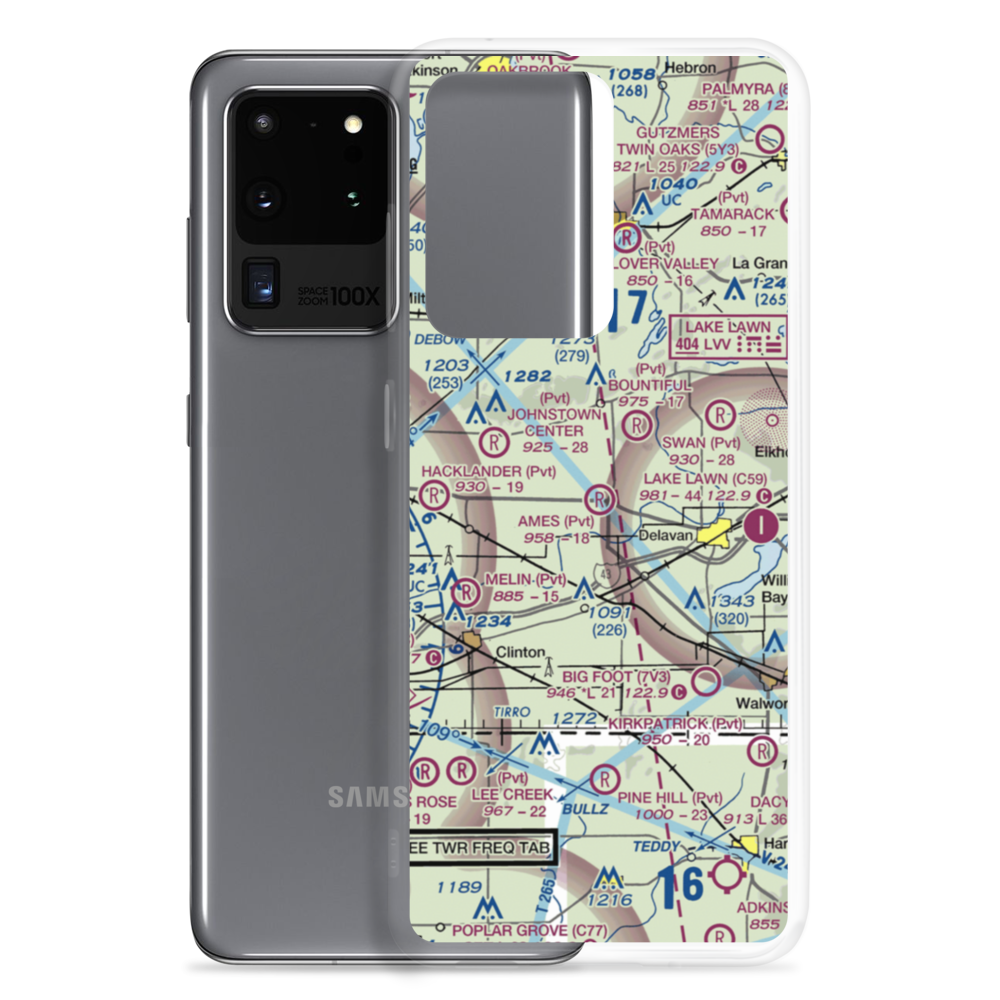 Ames Private Airport (05WI) VFR Sectional Samsung Case Samsung Galaxy S20 Ultra model shown