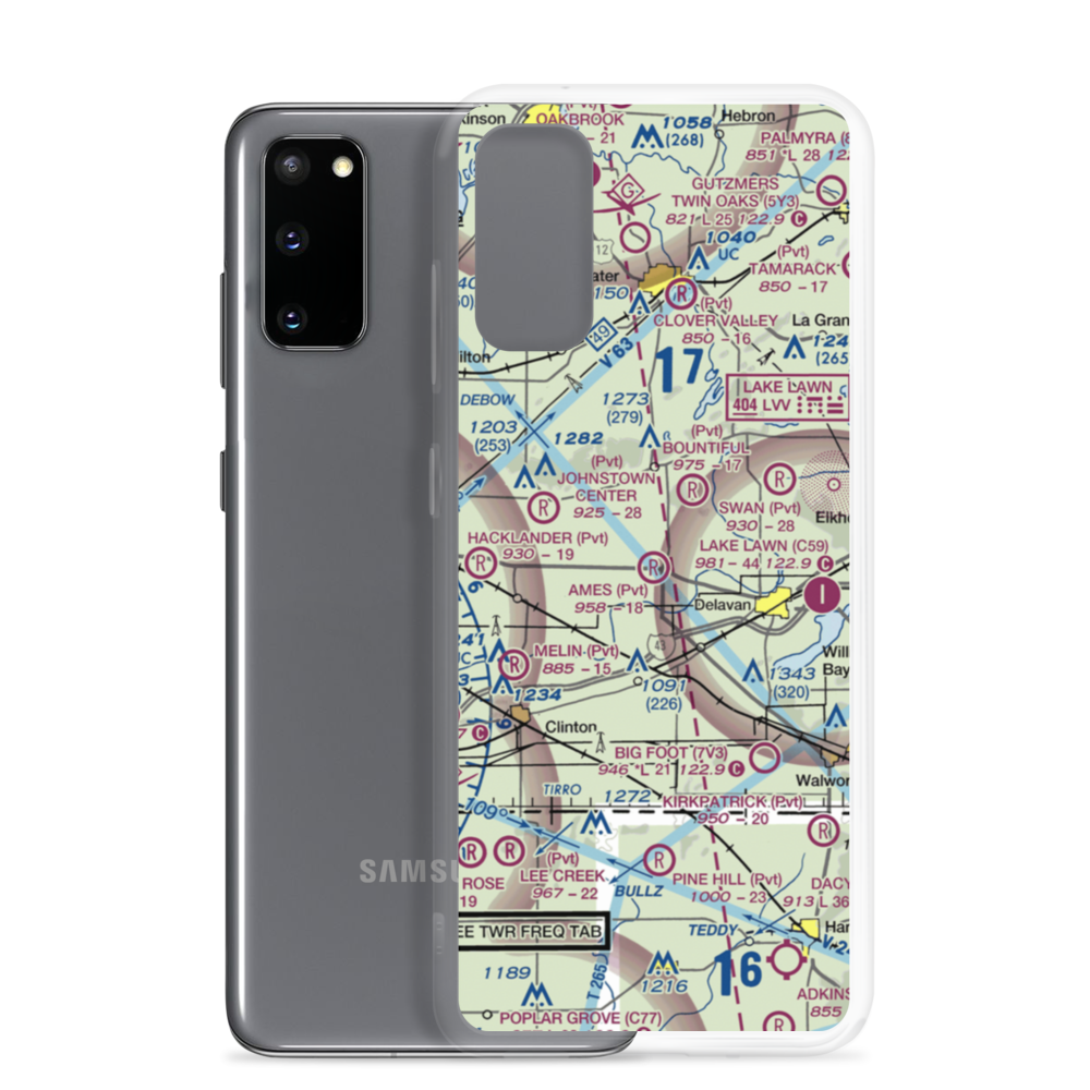 Ames Private Airport (05WI) VFR Sectional Samsung Case Samsung Galaxy S20 model shown
