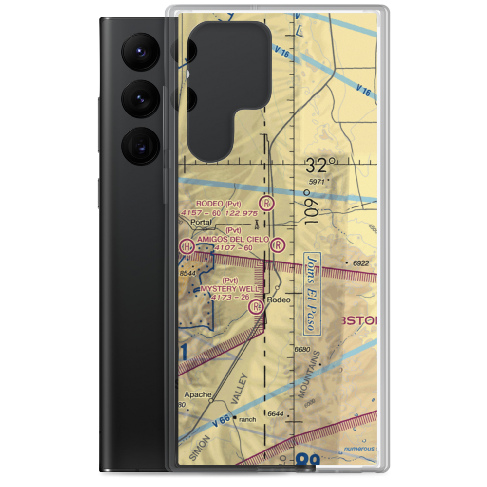 Amigos Del Cielo Airport (NM90) VFR Sectional Samsung Case Samsung Galaxy S22 Ultra model shown