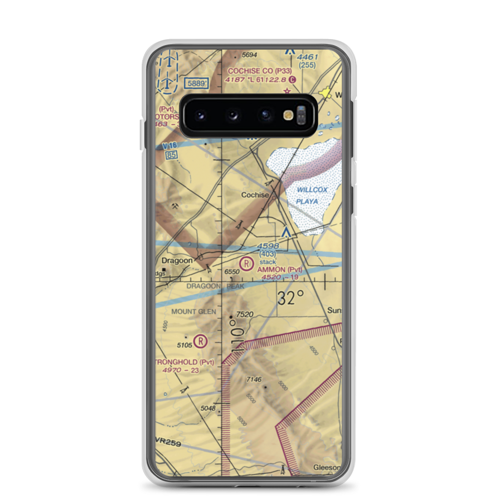 Ammon Airport (AZ14) VFR Sectional Samsung Case Samsung Galaxy S10 model shown