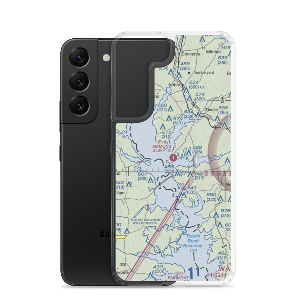 Ammons Airport (5LS9) VFR Sectional Samsung Case Samsung Galaxy S22 model shown