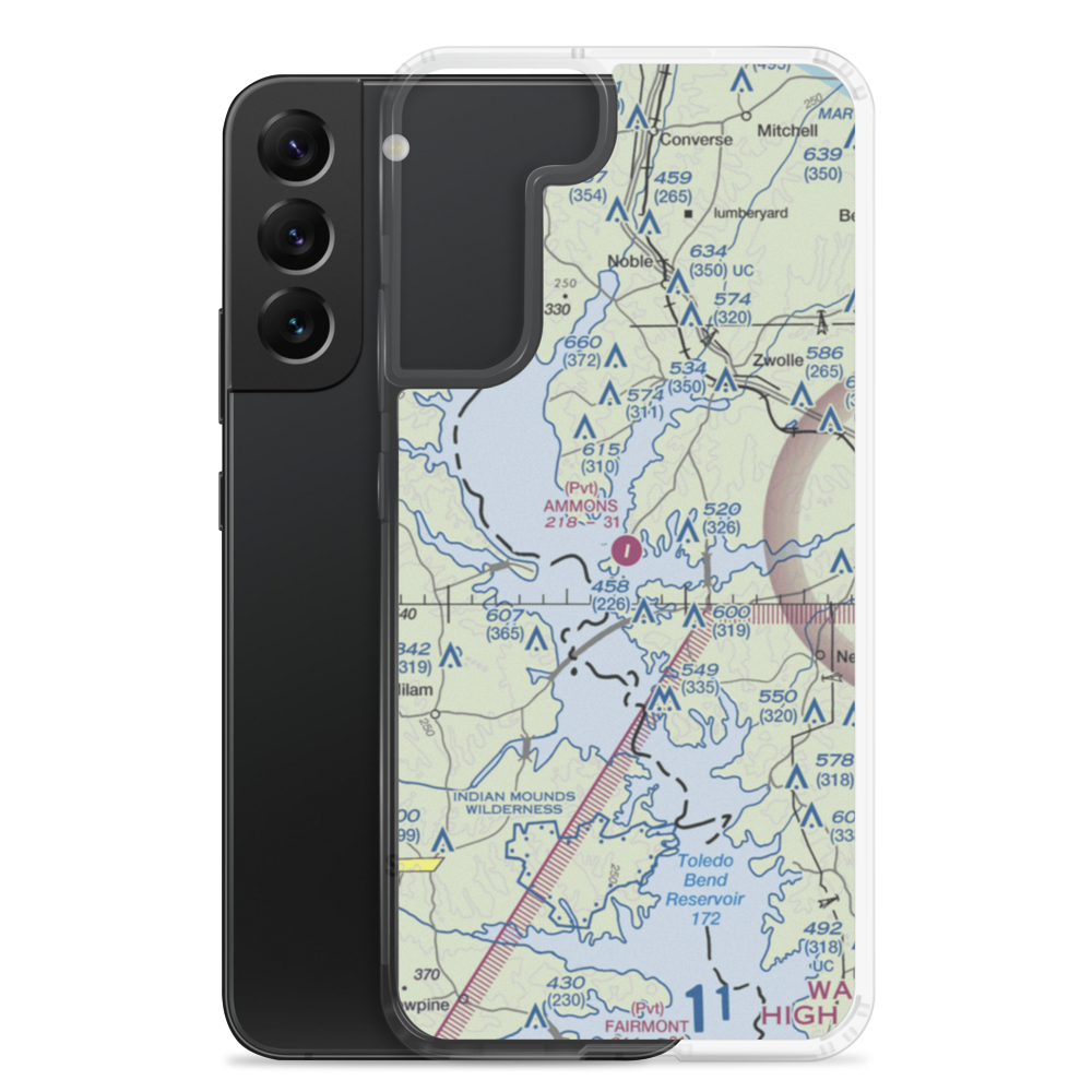 Ammons Airport (5LS9) VFR Sectional Samsung Case Samsung Galaxy S22 Plus model shown