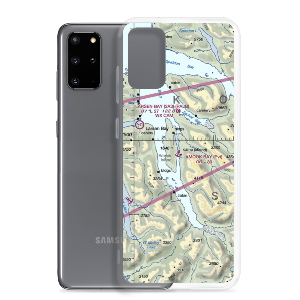 Amook Bay Seaplane Base (AK81) VFR Sectional Samsung Case Samsung Galaxy S20 Plus model shown