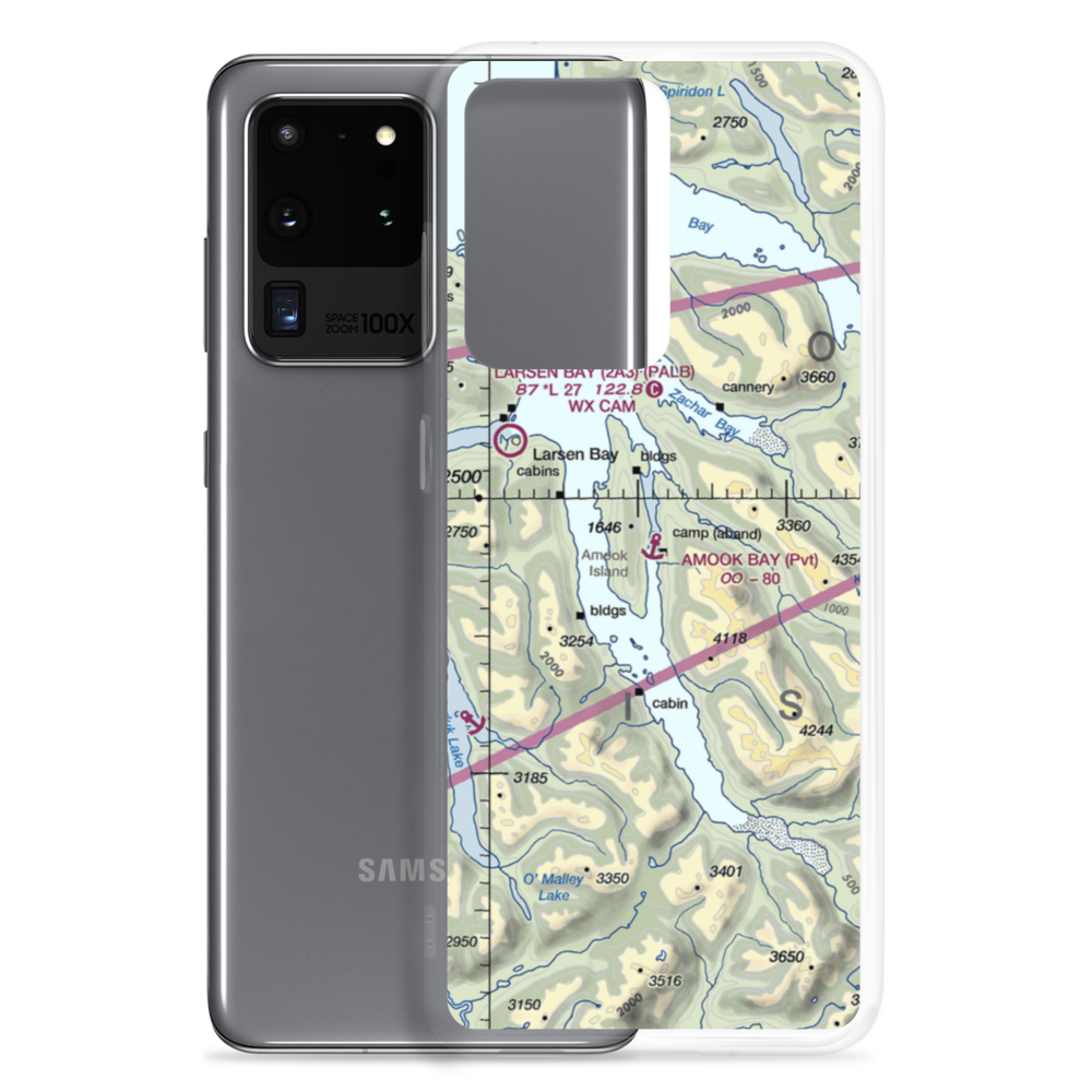 Amook Bay Seaplane Base (AOS) VFR Sectional Samsung Case Samsung Galaxy S20 Ultra model shown
