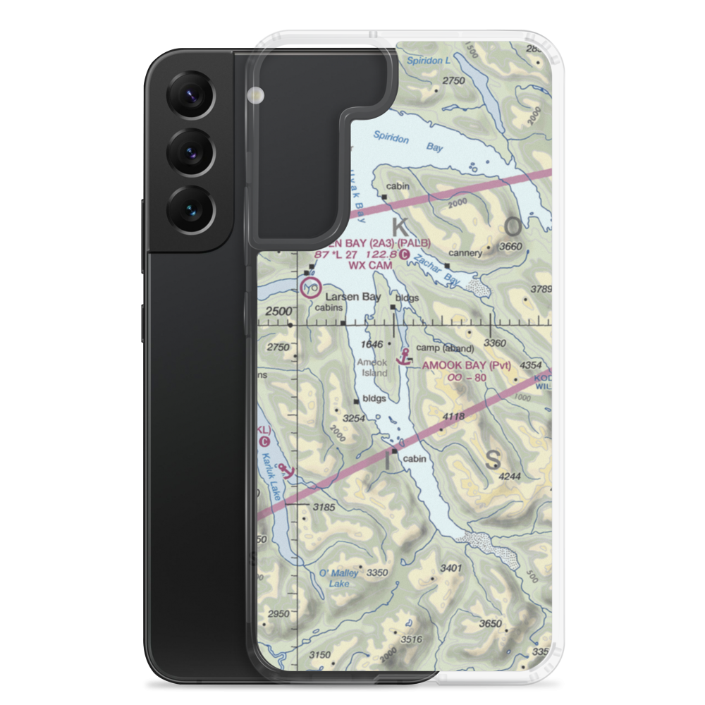 Amook Bay Seaplane Base (AOS) VFR Sectional Samsung Case Samsung Galaxy S22 Plus model shown