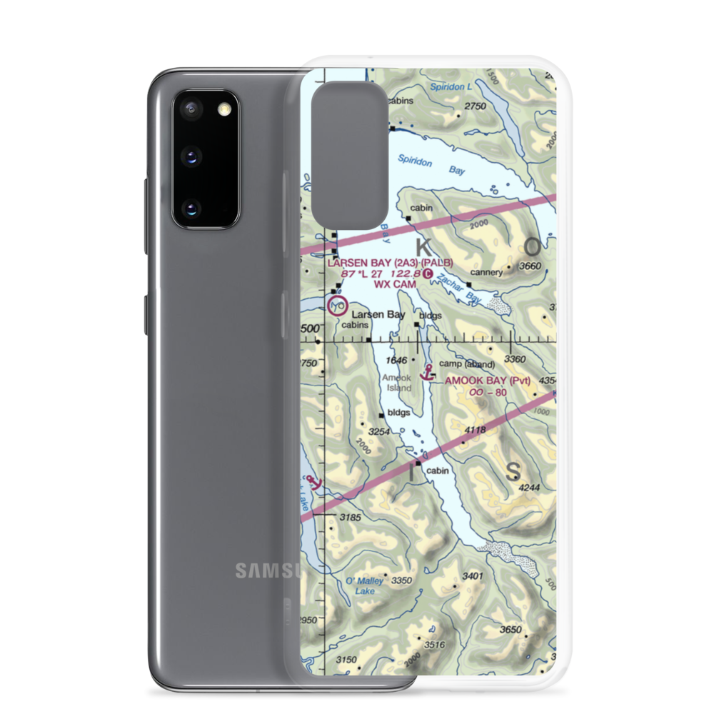 Amook Bay Seaplane Base (AOS) VFR Sectional Samsung Case Samsung Galaxy S20 model shown