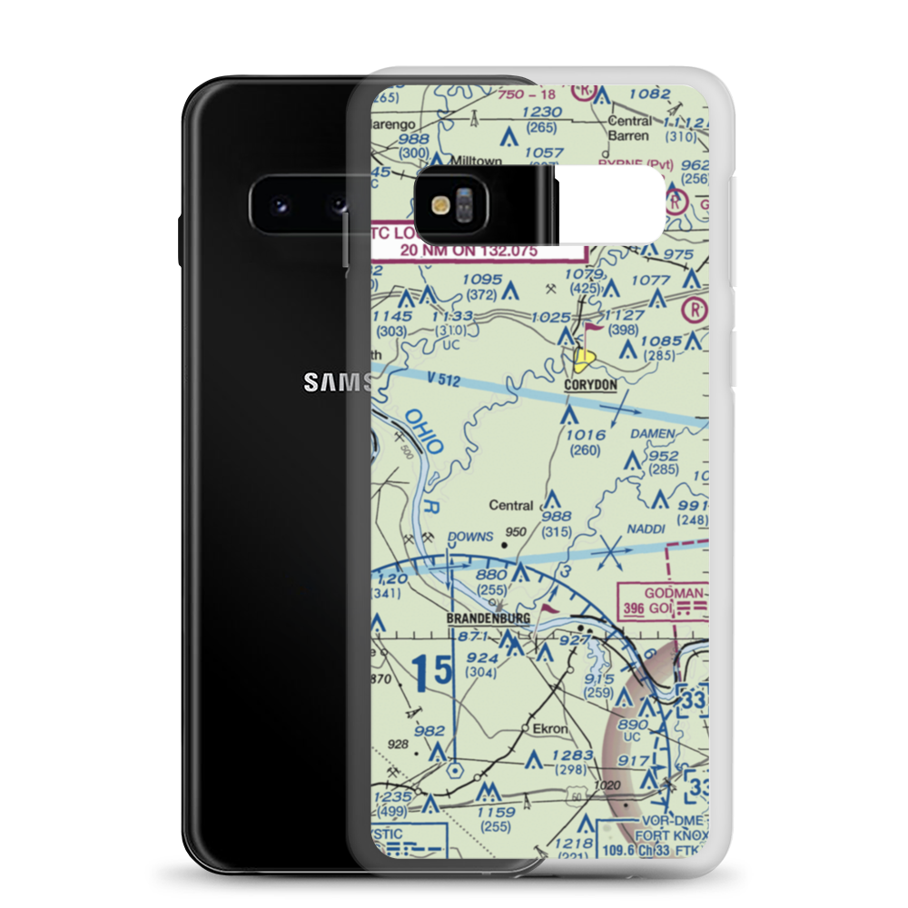 Amy Airport (1II4) VFR Sectional Samsung Case Samsung Galaxy S10 model shown