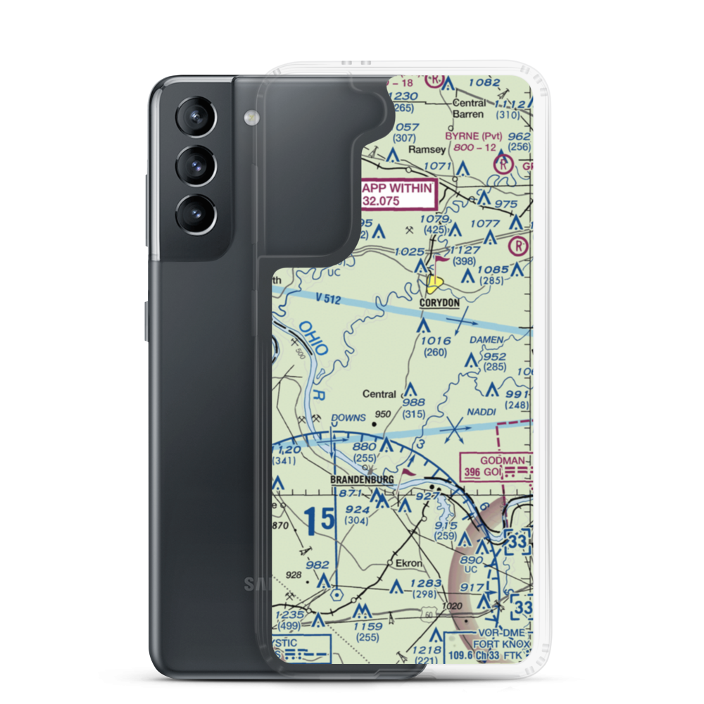 Amy Airport (1II4) VFR Sectional Samsung Case Samsung Galaxy S21 model shown