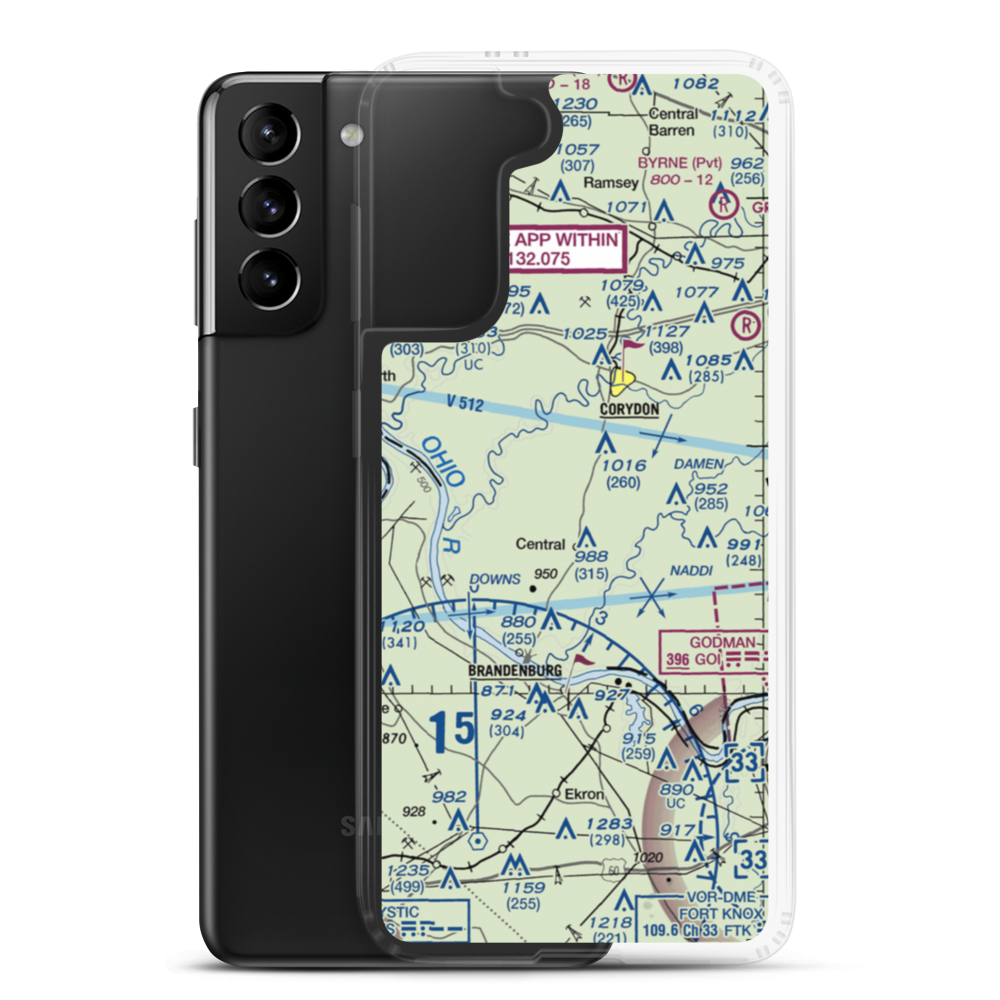 Amy Airport (1II4) VFR Sectional Samsung Case Samsung Galaxy S21 Plus model shown