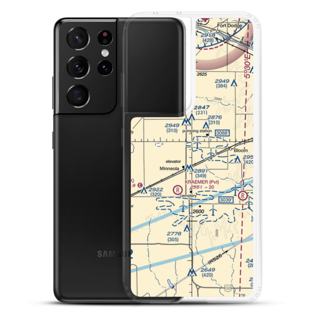 Amy Airport (SN94) VFR Sectional Samsung Case Samsung Galaxy S21 Ultra model shown