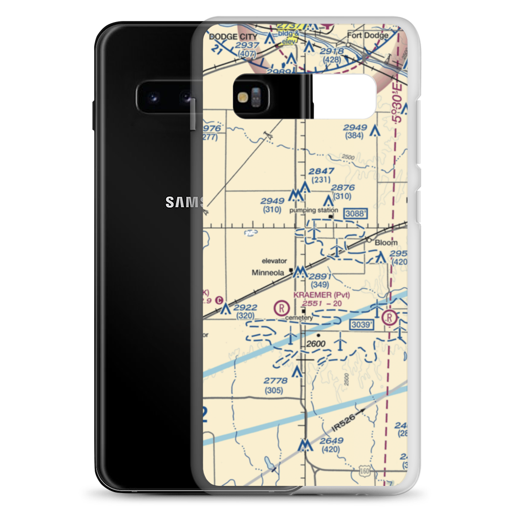 Amy Airport (SN94) VFR Sectional Samsung Case Samsung Galaxy S10+ model shown