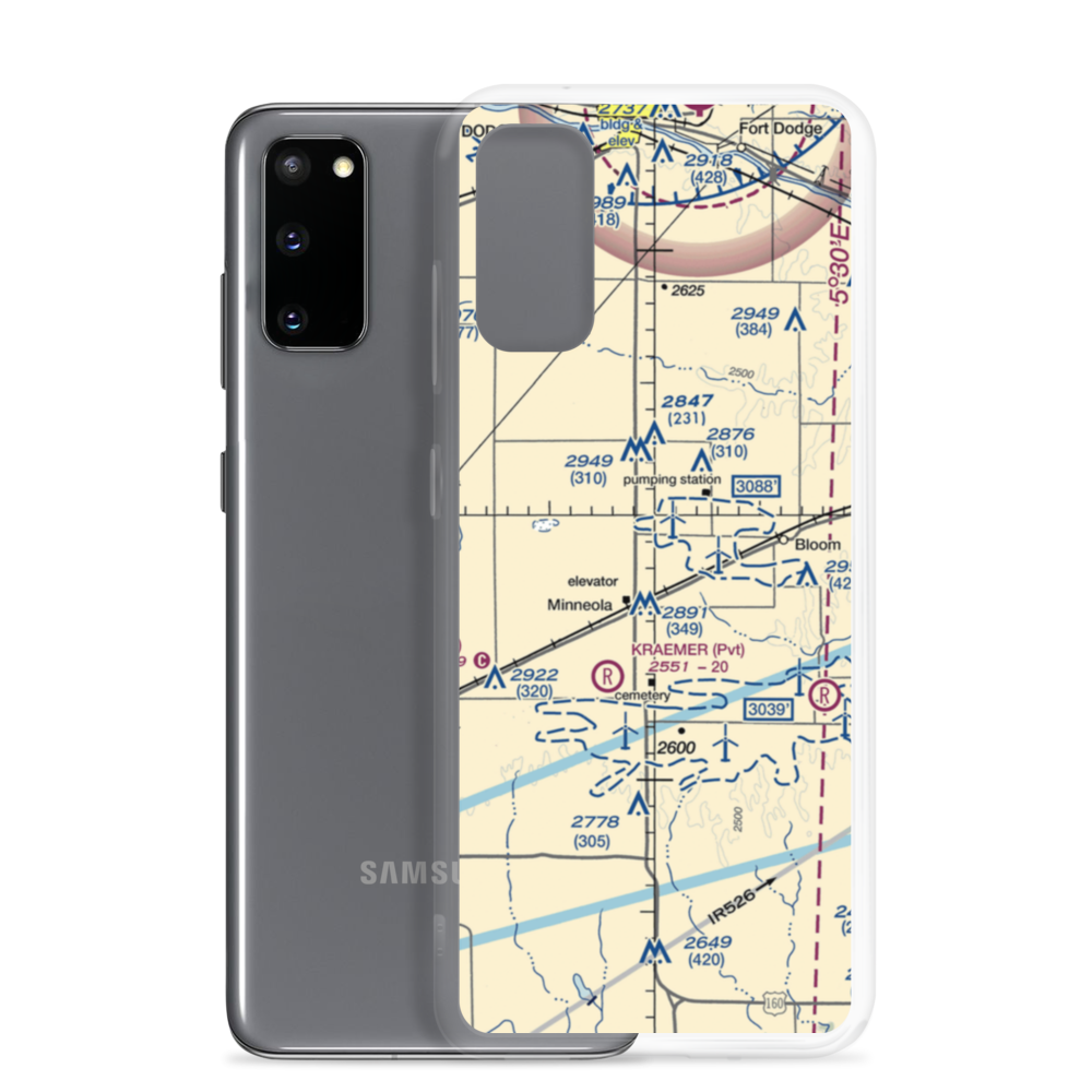 Amy Airport (SN94) VFR Sectional Samsung Case Samsung Galaxy S20 model shown