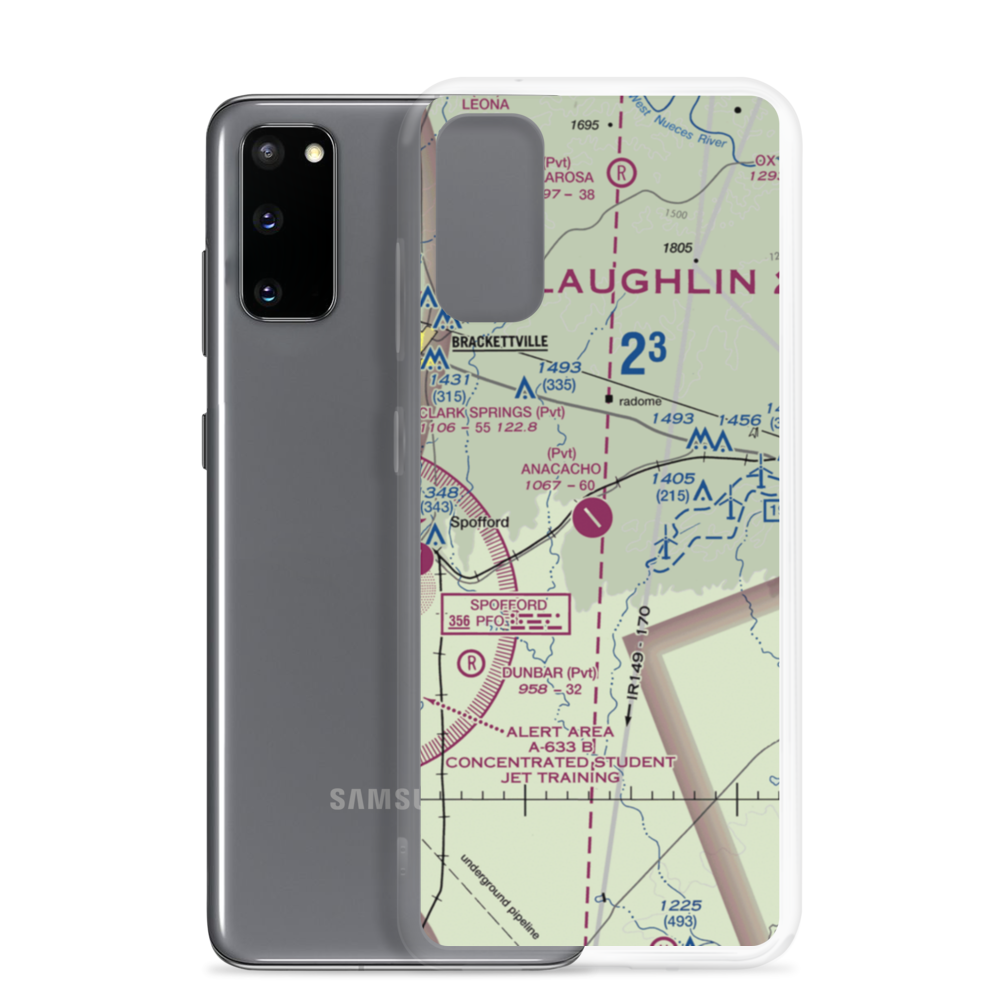 Anacacho Ranch Airport (0XS7) VFR Sectional Samsung Case Samsung Galaxy S20 model shown