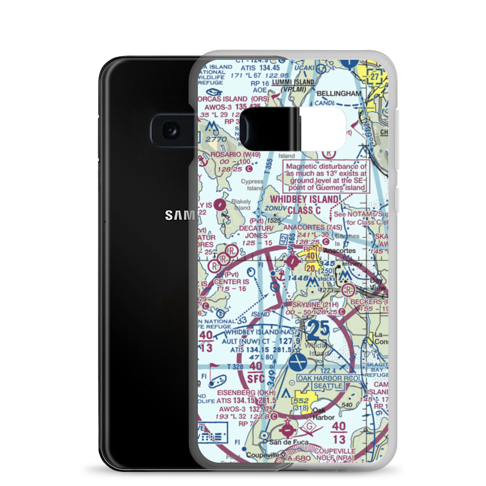 Anacortes Airport (74S) VFR Sectional Samsung Case Samsung Galaxy S10e model shown