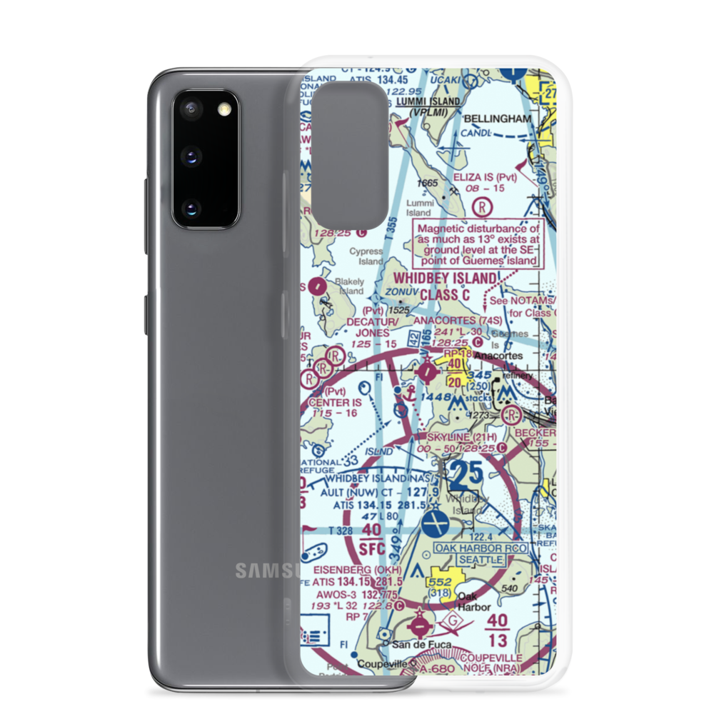 Anacortes Airport (74S) VFR Sectional Samsung Case Samsung Galaxy S20 model shown