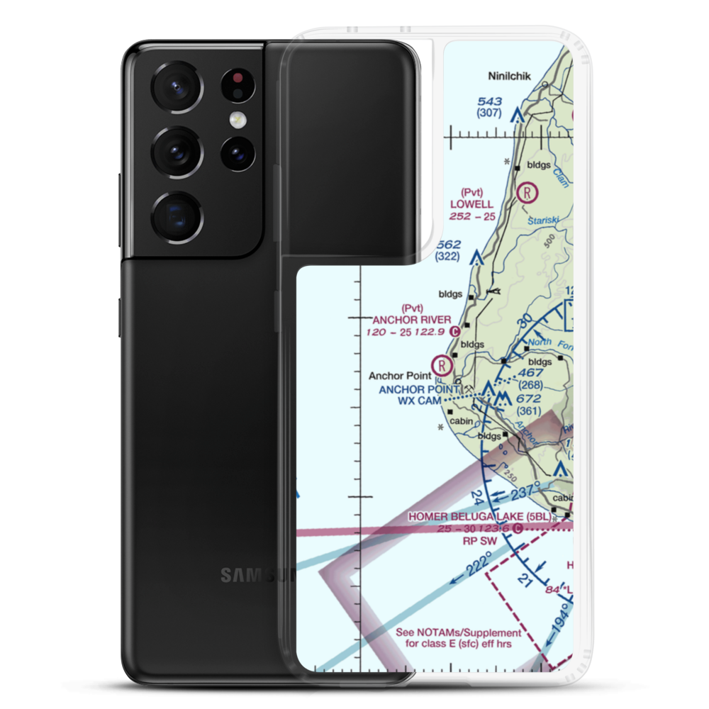 Anchor River Airpark (AK00) VFR Sectional Samsung Case Samsung Galaxy S21 Ultra model shown