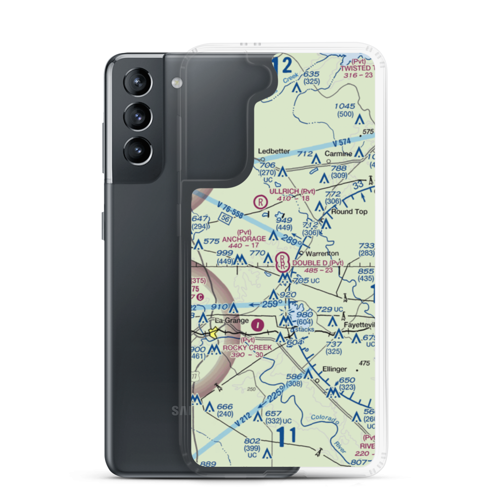 Anchorage Farm Field (56TX) VFR Sectional Samsung Case Samsung Galaxy S21 model shown