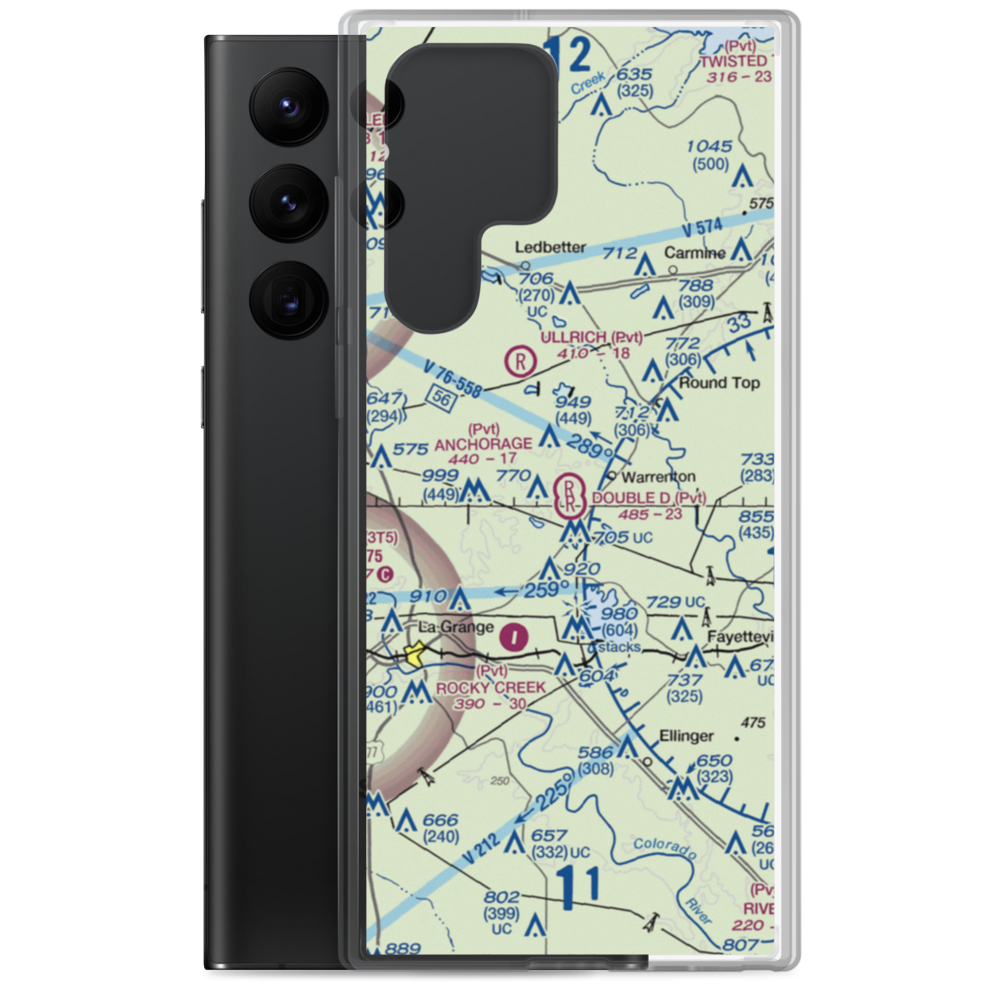 Anchorage Farm Field (56TX) VFR Sectional Samsung Case Samsung Galaxy S22 Ultra model shown