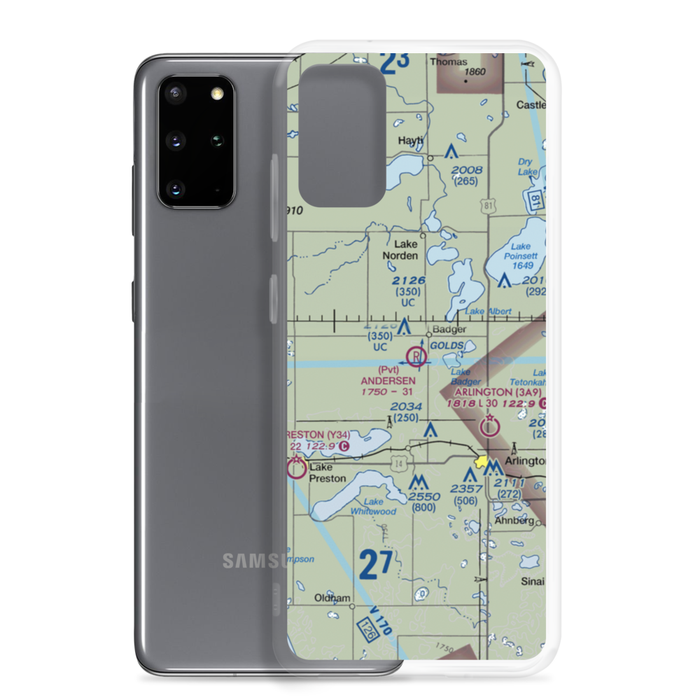 Andersen Farms Airport (SD19) VFR Sectional Samsung Case Samsung Galaxy S20 Plus model shown