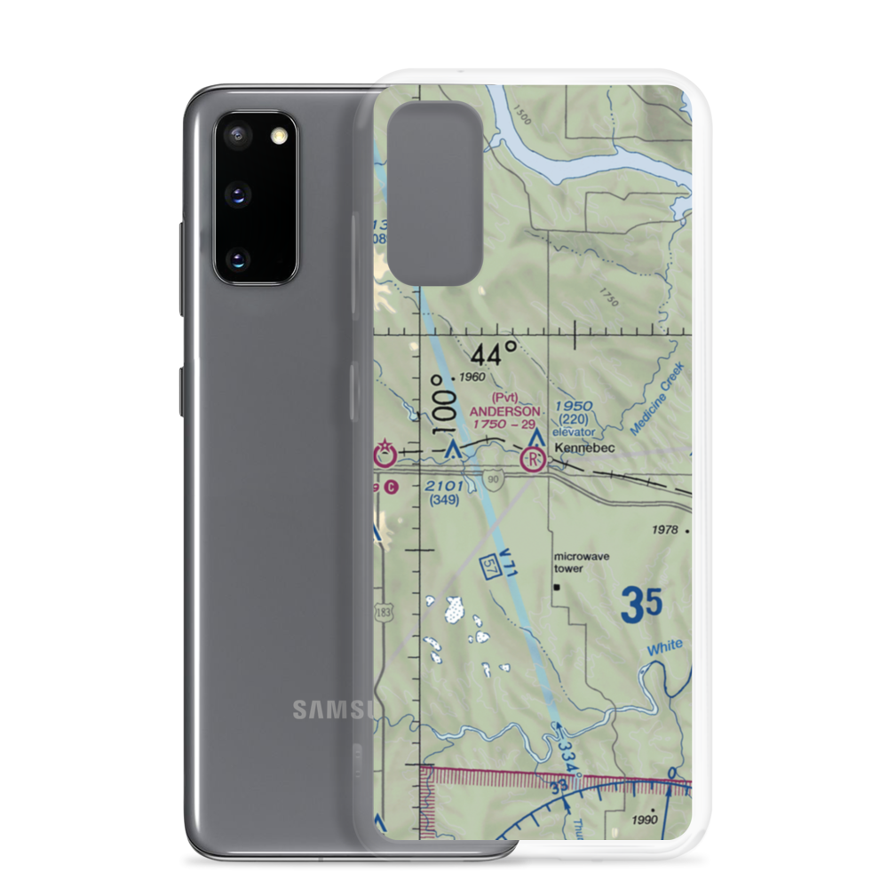 Anderson Aerial Spraying Airport (SD78) VFR Sectional Samsung Case Samsung Galaxy S20 model shown