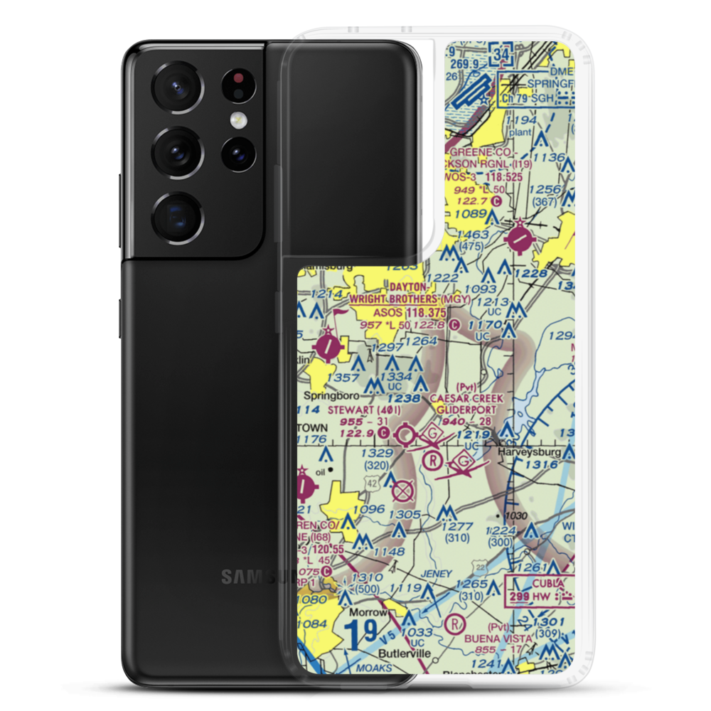 Anderson Airfield (43OA) VFR Sectional Samsung Case Samsung Galaxy S21 Ultra model shown