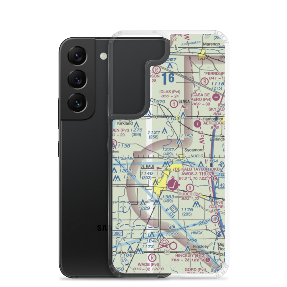 Anderson Airport (26LL) VFR Sectional Samsung Case Samsung Galaxy S22 model shown