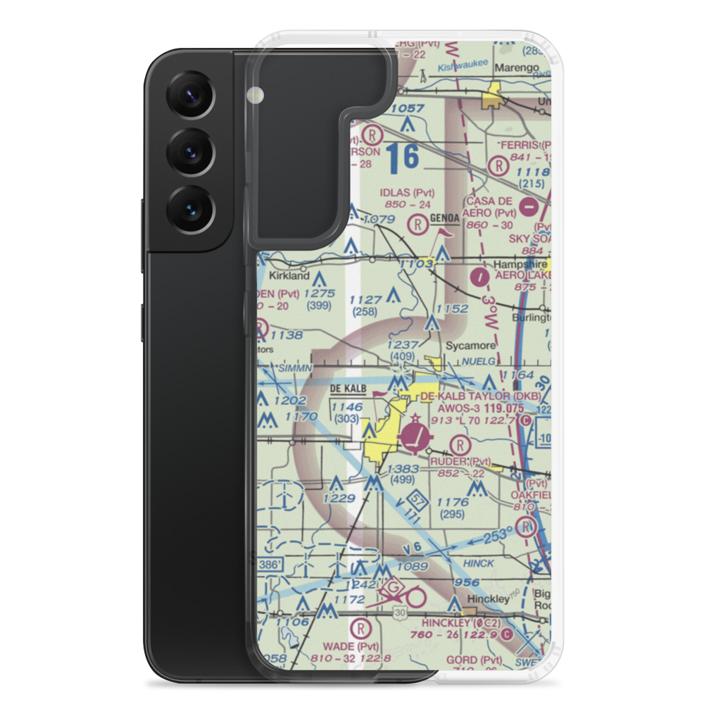 Anderson Airport (26LL) VFR Sectional Samsung Case Samsung Galaxy S22 Plus model shown