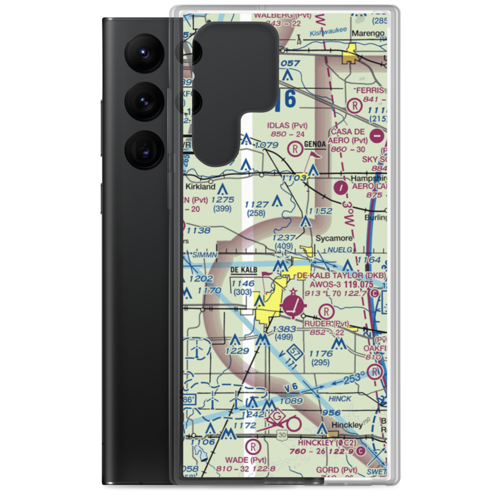 Anderson Airport (26LL) VFR Sectional Samsung Case Samsung Galaxy S22 Ultra model shown