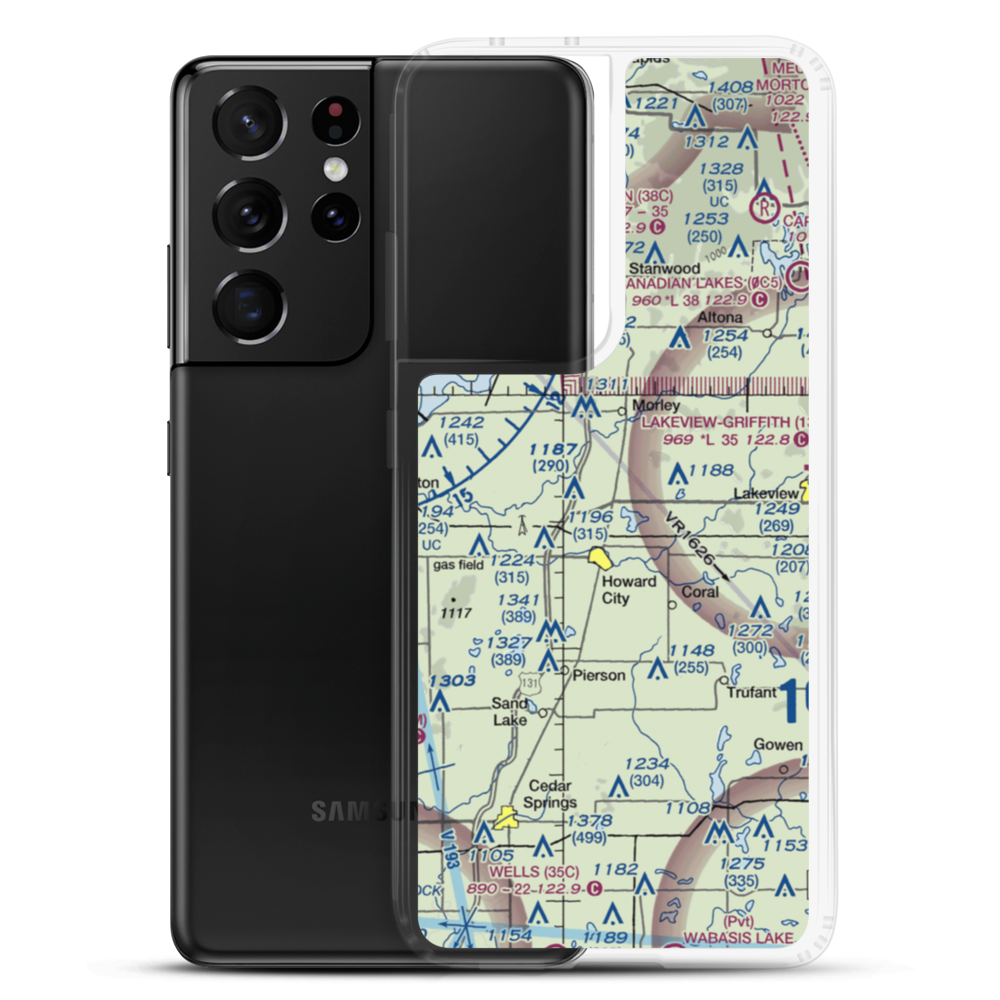 Anderson Airport (5MI4) VFR Sectional Samsung Case Samsung Galaxy S21 Ultra model shown