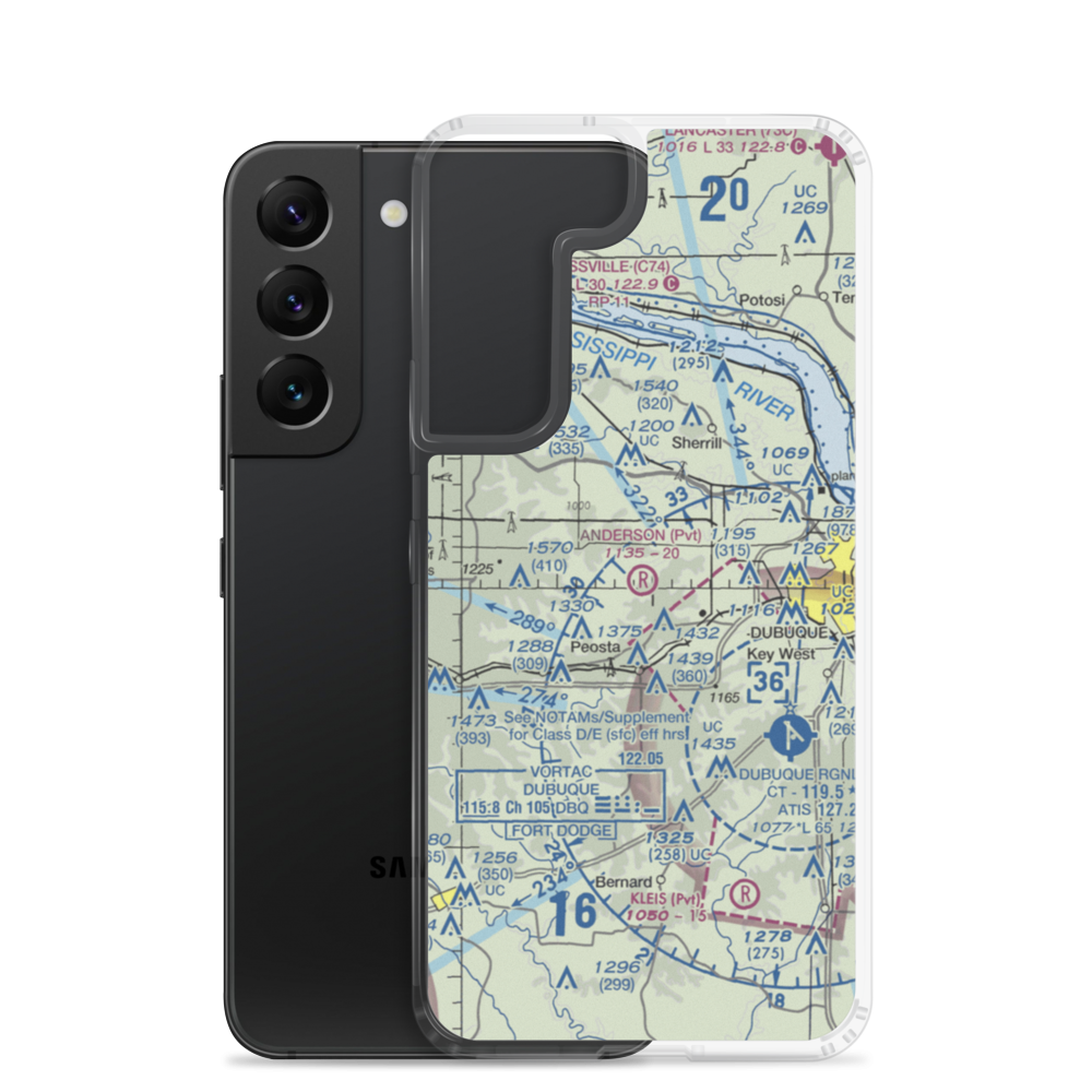 Anderson Airport (IA54) VFR Sectional Samsung Case Samsung Galaxy S22 model shown