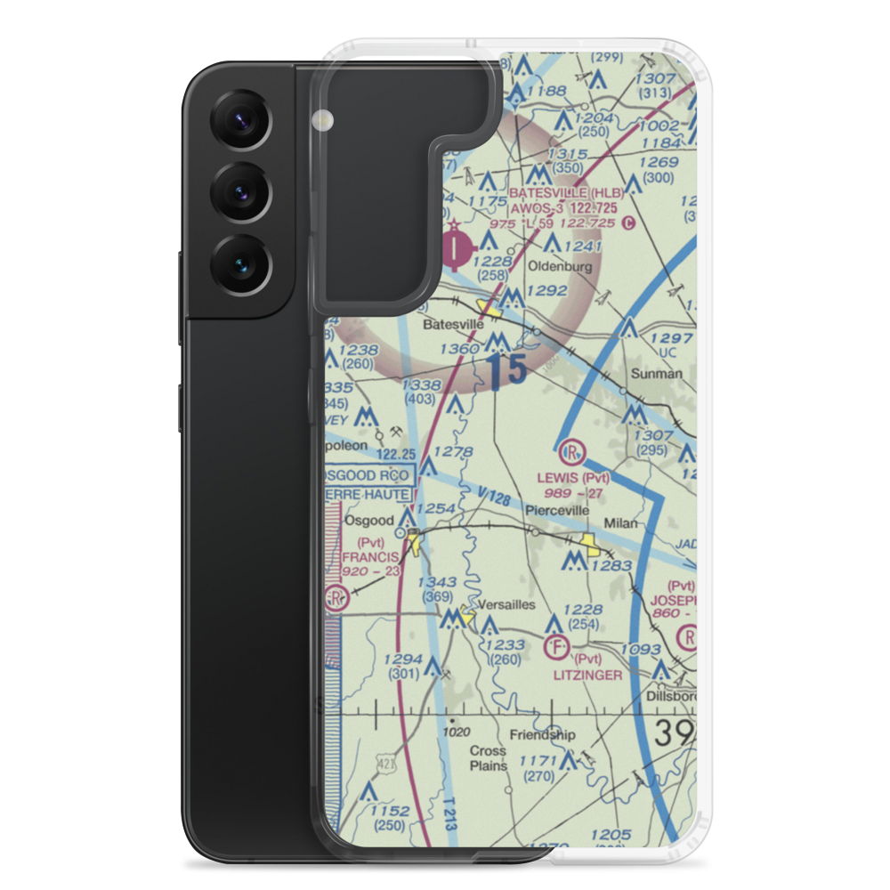 Anderson Airport (II72) VFR Sectional Samsung Case Samsung Galaxy S22 Plus model shown
