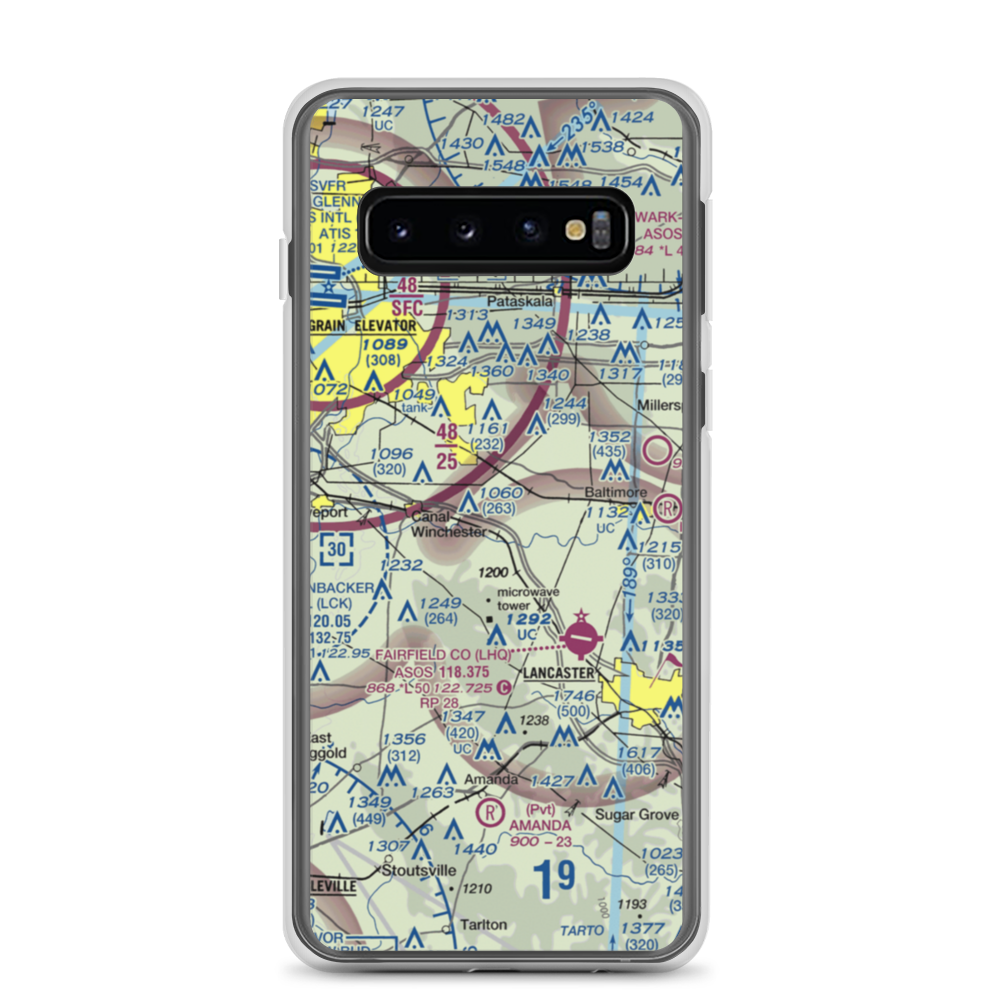 Anderson Airport (OH43) VFR Sectional Samsung Case Samsung Galaxy S10 model shown