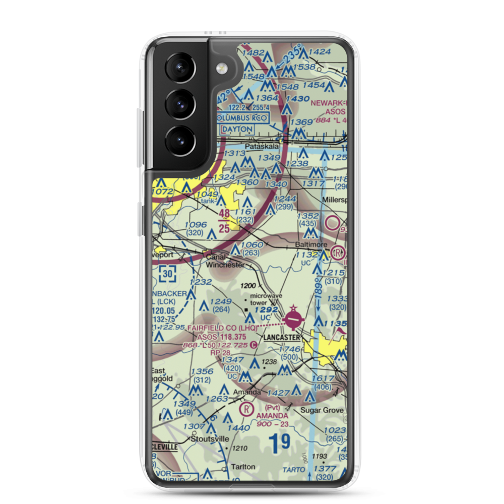 Anderson Airport (OH43) VFR Sectional Samsung Case Samsung Galaxy S21 Plus model shown