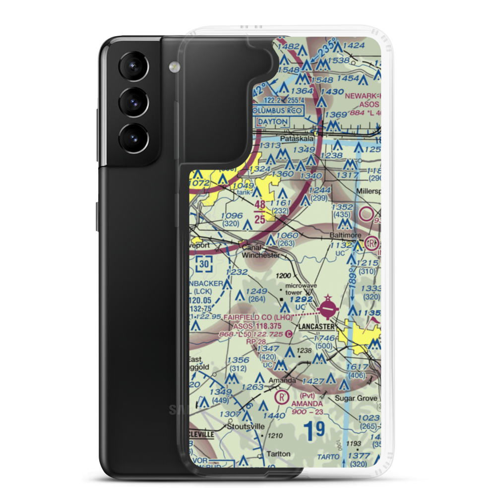 Anderson Airport (OH43) VFR Sectional Samsung Case Samsung Galaxy S21 Plus model shown